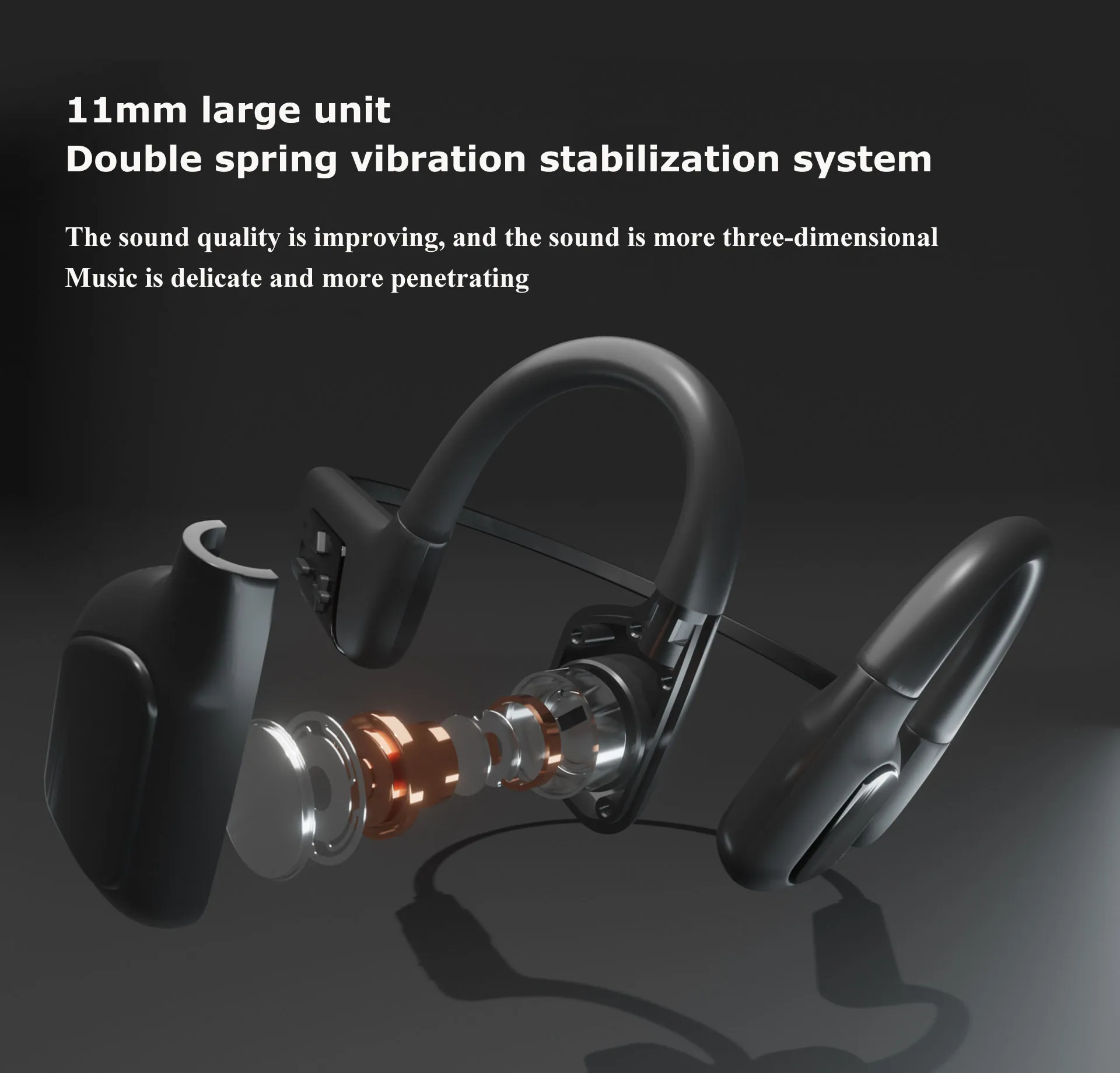 Swimming Bone Conduction Headphones IPX8 Waterproof Bluetooth 5.3 Bone Conduction Earphone with Microphone 32GB Music Player