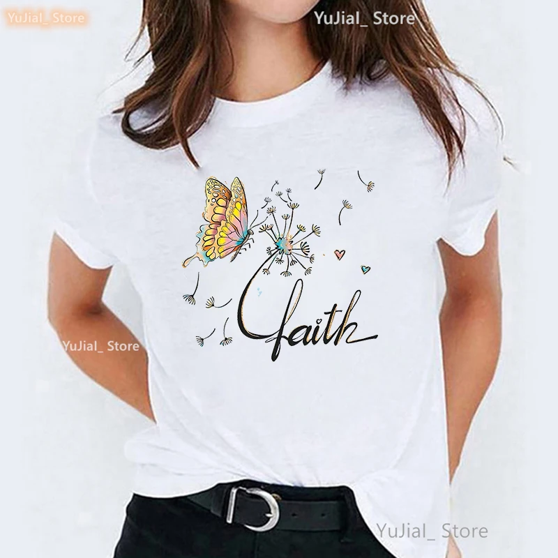 Aquarell Just Breathe Grafik bedrucktes T-Shirt Mädchen Glaube Blumen T-Shirt Damenbekleidung Sommermode T-Shirt weiblich – Detail 7