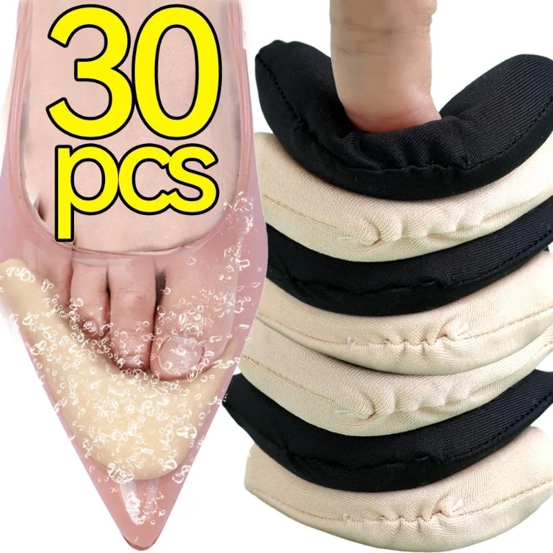 Sponge Forefoot Insert Pads Women Anti-wear Toe Filled Insole High Heels Pain Relief Protector Adjustable Half Size Pad 2/30Pcs
