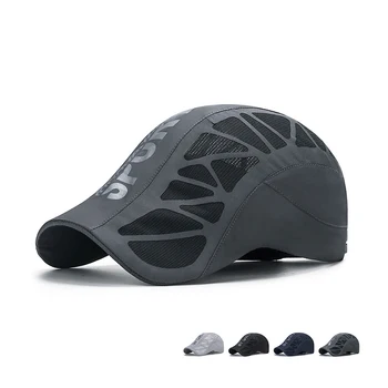 Verão novo esporte alfabeto para a frente chapéu masculino respirável malha sombra chapéu de secagem rápida ao ar livre protetor solar boné 1