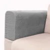 2pcs/set Shake fleece solid color elastic dustproof sofa armrest glove decoration 5