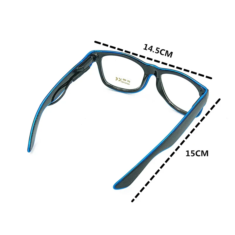 Πλήθος σε φεστιβάλ που φοράει LED γυαλιά