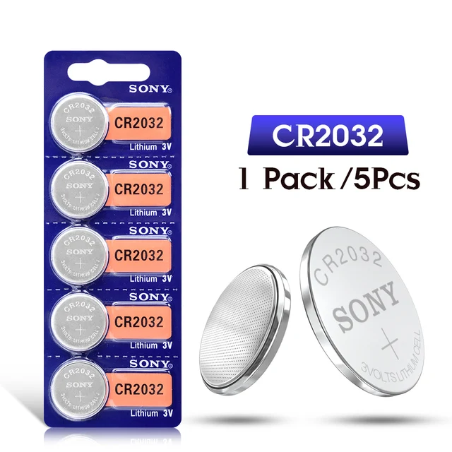 SONY 1-50Pcs CR2032 3V Lithium Button Cell Batteries BR2032 DL2032 ECR2032 CR 2032 Coin Battery Single Use For Watch Calculator 5Pcs