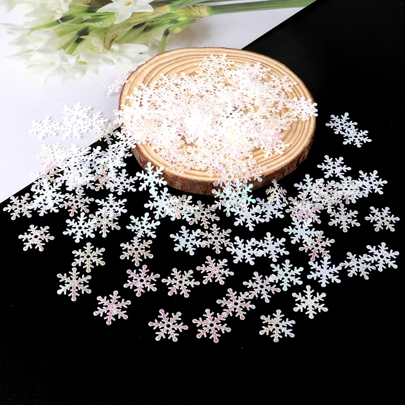 Christmas Artificial Snowflakes Decorations Snowflakes Confetti Christmas Home Decorations 300pcs 600ppcs Christmas Ornaments Winter Snow Decoration