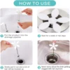 1/5/10Pcs Flower Shape Shower Drain Sink Remover Hair Filter Chain Hook Catcher Strainer Hair Snare for Bathroom Kitchen Bathtub 5