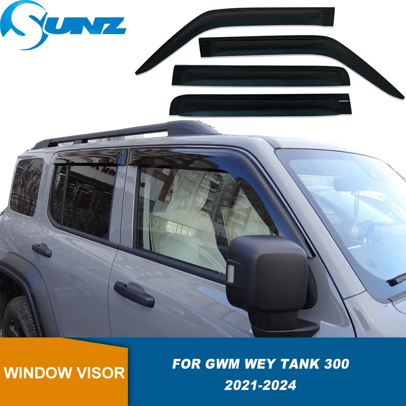 Side Window Deflector For GWM WEY TANK 300 Car Window Visor Sun Rain Guard Weather Shield Wind Deflector