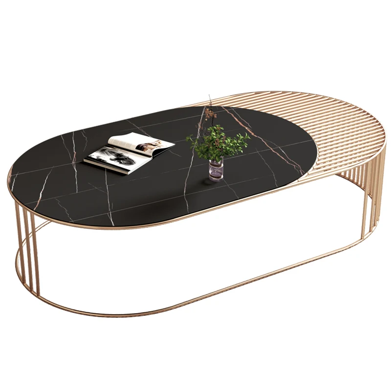 

Nordic Stone Plate Coffee Table Light Luxury Modern Minimalist Marble Coffee Table Tea Table