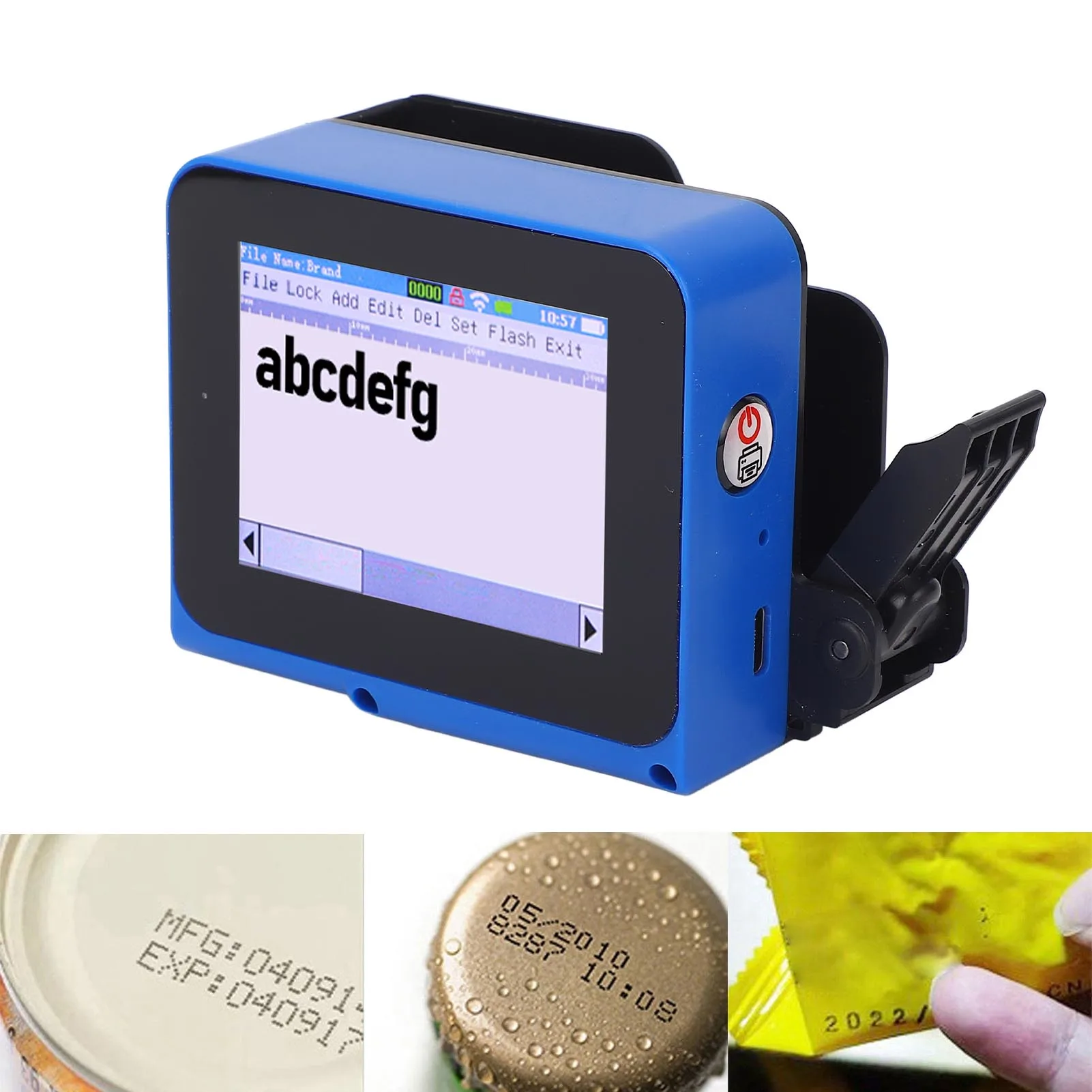 【HOT】Handheld Inkjet Printer 12.7mm Supports Multi Languages Handheld Inkjet Coder 4.3 Inch  for Text Number Date Label