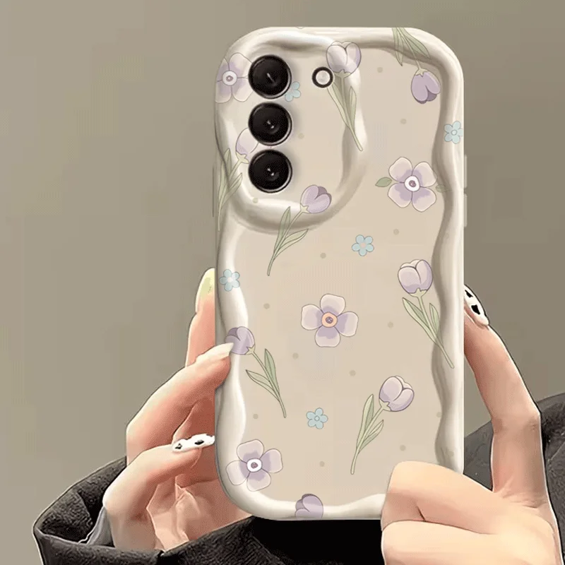 Purple Tulips and Rabbits Decorative Phone Case Cover