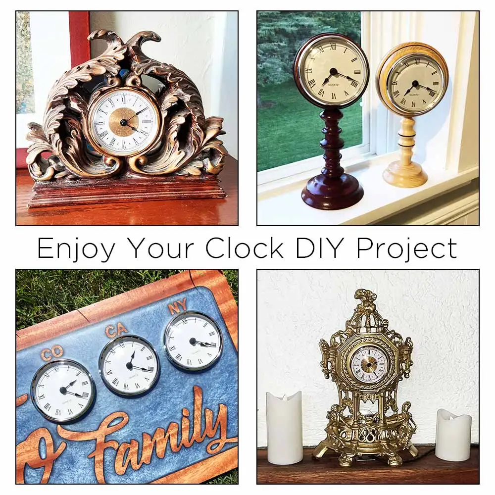 Mcdfl-ヴィンテージクリスタル時計のセット,風景のための小さな時計