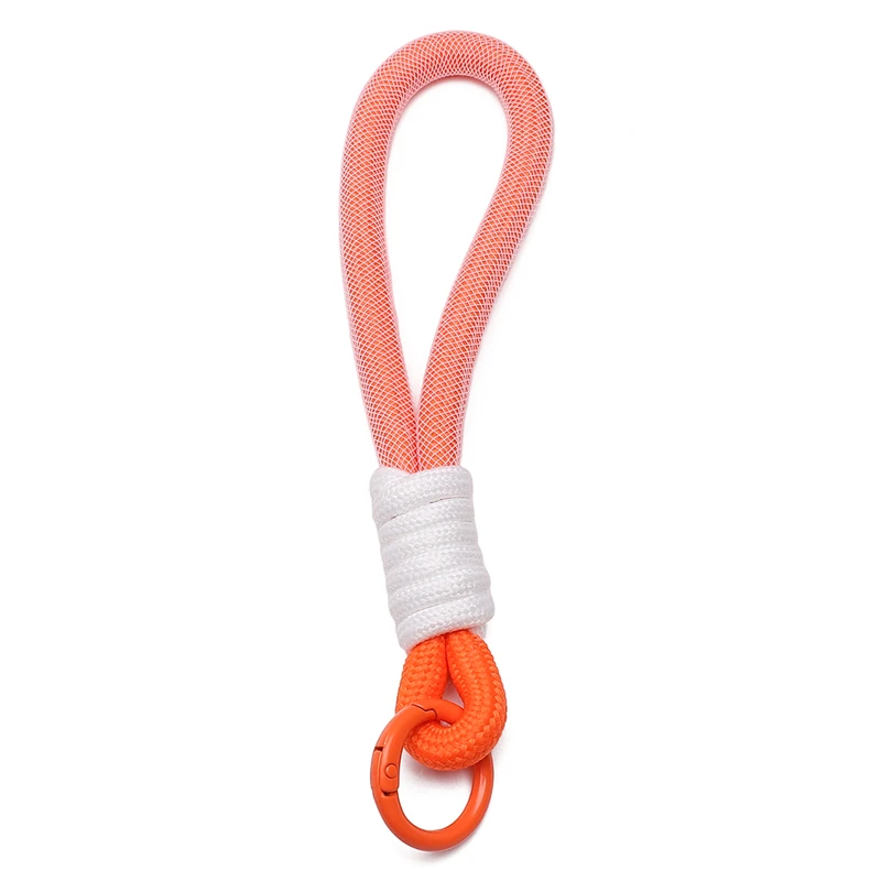 Reine Farbe Gewebt Handy Lanyard Net Tuch Stil Wasser Flasche Schlüsselbund Ring Kreative Auto Schlüssel Hängende Dekoration ﻿ – Detail 8