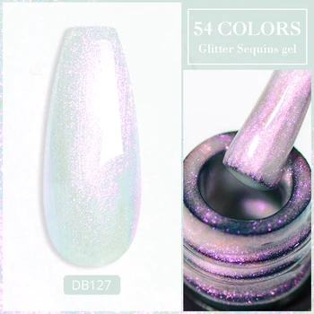 Mtssii 6ml Aurora Gel smalto per unghie iridescente effetto perla Glitter unghie Manicure Soak Off Gel UV Top Coat Base Gel Nail Art 1