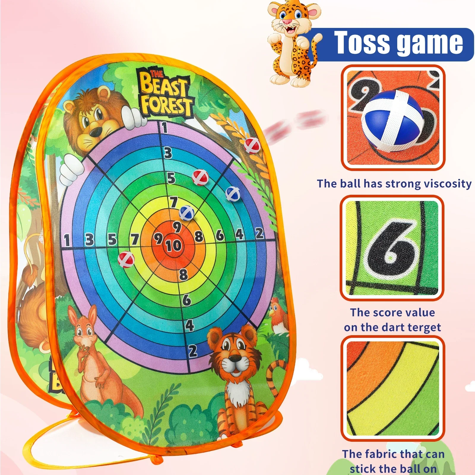 Animal Bean Bag Toss Game Set 6