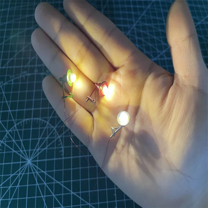 Nuovo Metal Free Return 2 Pcs 1/87 Ho Scale Mini Wall Mount Street Lamp Model Making Park Railway Diorama Layout Building Kit