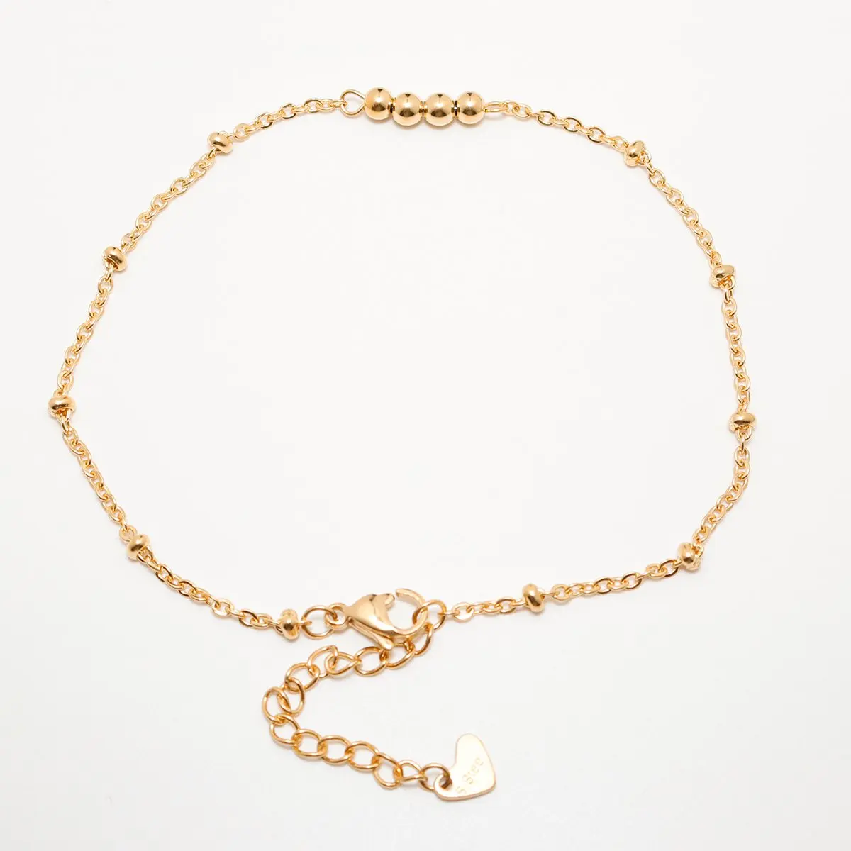 Ankle Chains 304 Stainless Steel Gold Color Anklet For Women 1 Piece Summer Party leg Gifts Adjustable