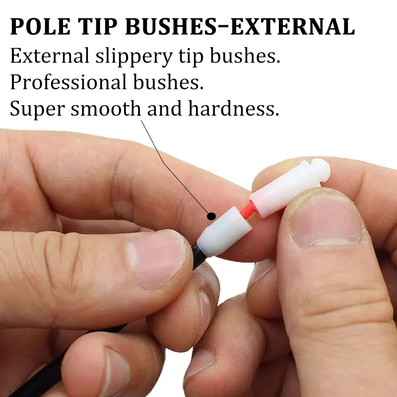 5pcs Accessories For Carp Fishing Pole Elastic Connectors Pole Tip Bushes Fishing Tackle Boxe Elastic Marker Feeder Carp Tackle