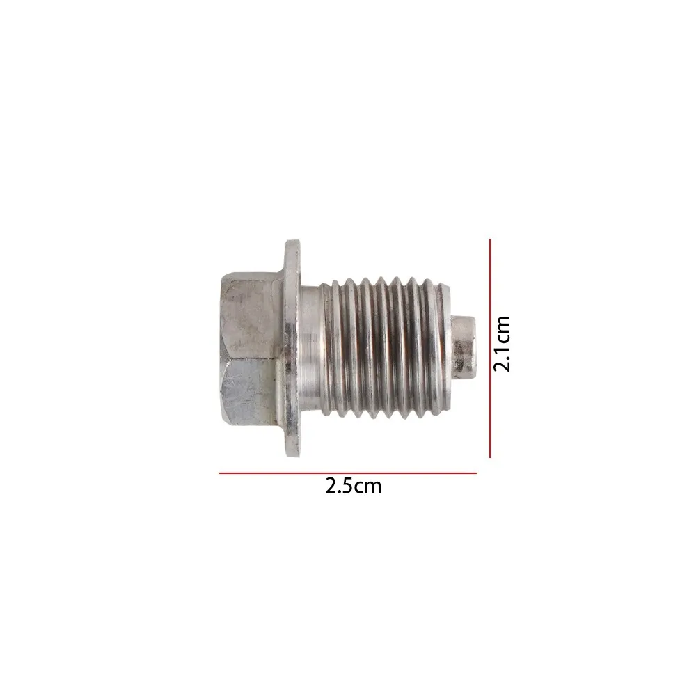 Bouchon De Vidange Magnétique M12x1.5 - Acier Inoxydable Avec Aimants, 5 Joints Cuivre, Pour Voiture, Moto, Bateau