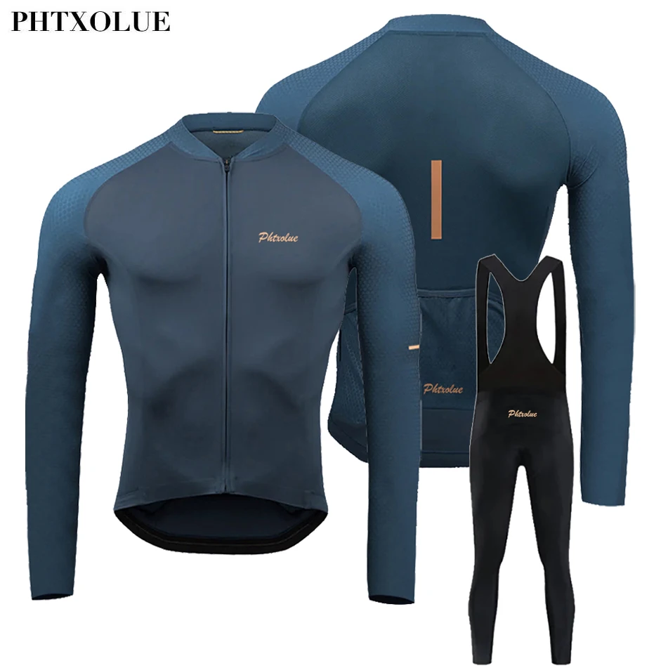 

Phtxolue 2023 Long Sleeve Cycling Set Men Bike Clothing Breathable Autumn Mountain Bicycle Jerseys Clothes Maillot Ropa Ciclismo