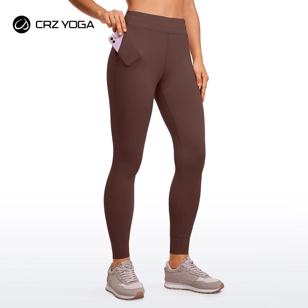 

CRZ YOGA Womens Butterluxe High Waisted Joggers 27 Inches - Buttery Soft Lounge Yoga Pants with Pockets Workout Leggings