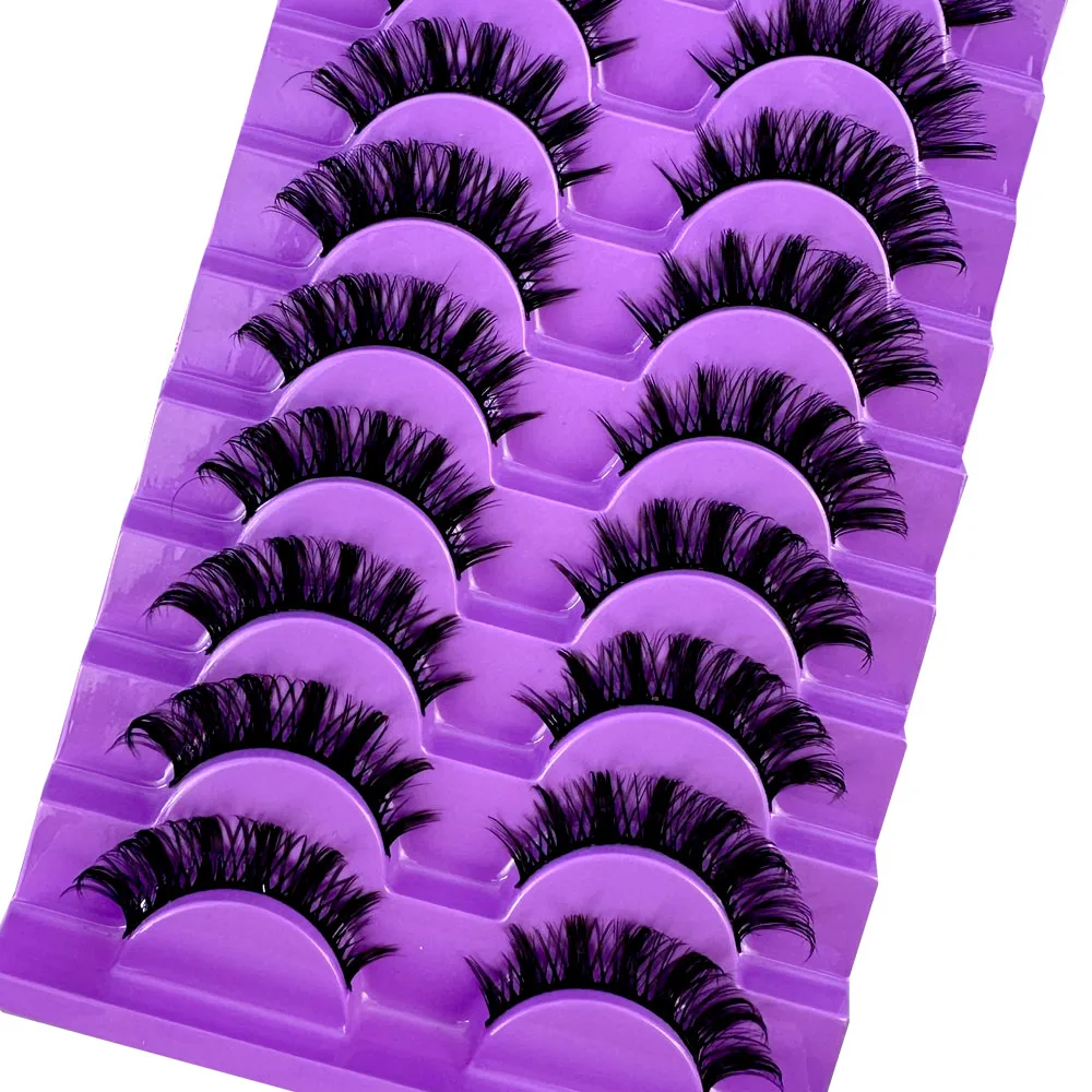 

10 пар, накладные ресницы DD Curl, русские объемные пушистые норковые ресницы, многоразовые Поддельные ресницы, русские ресницы, накладные Искусственные ресницы