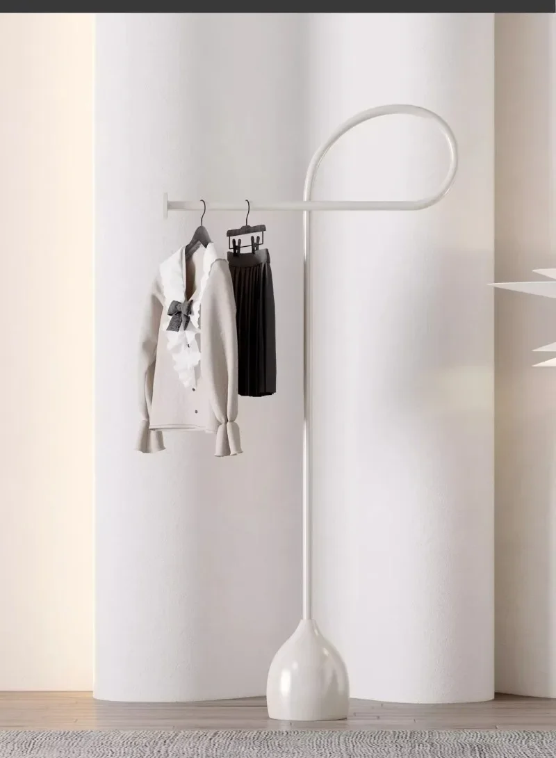 Simple Standing Coat Rack Floor Clothes Hanger Entrance Hall Bedroom Storage Removable Clothes Drying Racks Minimalist Furniture