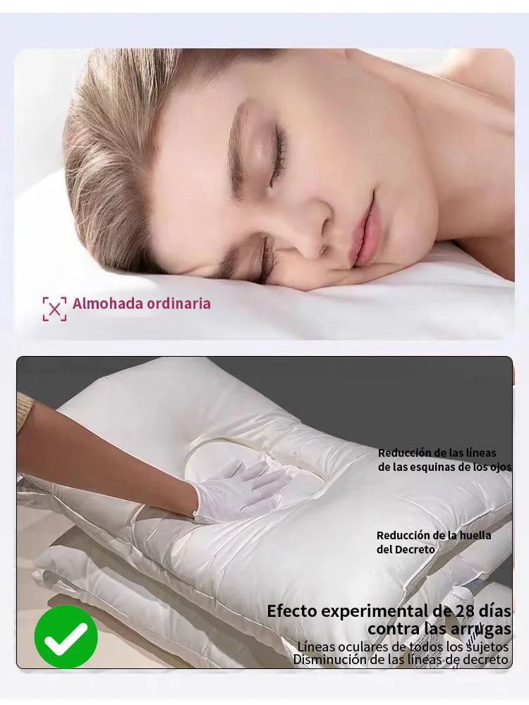 Almohada suave de terciopelo para aliviar el dolor de cuello