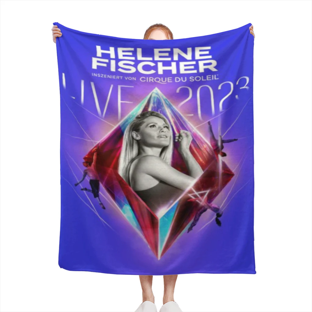 

Helene Fischer Full Blue 2023 An Comfortable Flanne Blanket Fluffy Soft Bedroom Decor Sofa Blankets Comforter Home
