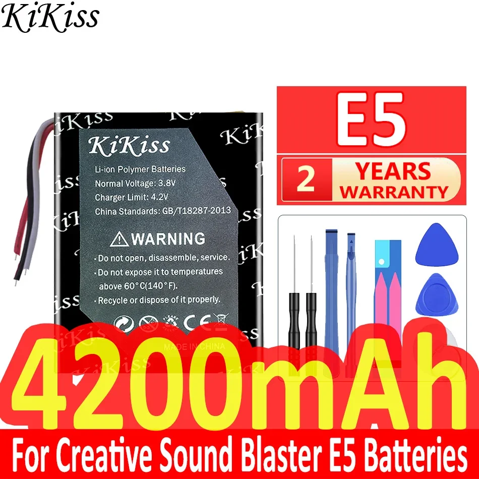 

Мощная батарея 4200 мАч KiKiss E 5 (3 линии) для креативного звукового Blaster E5 батареи