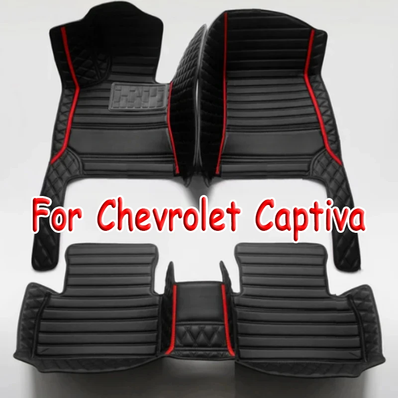 

Car Mats For Chevrolet Captiva 7seat C100 C140 2012~2016 Auto Carpets Leather Floor Mat Rugs Pad Interior Parts Car Accessories