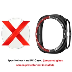 Enhanced Tempered Glass + PC Protective Case for Smartwatch - Durable Bumper Screen Protector (Red Black NO Glass)