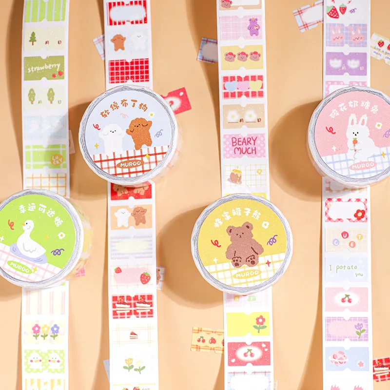 8 חבילות / הרבה סדרת ממלכת הרשת חמודה ומקסימה, סרט נייר אמנותי דקורטיבי רטרו