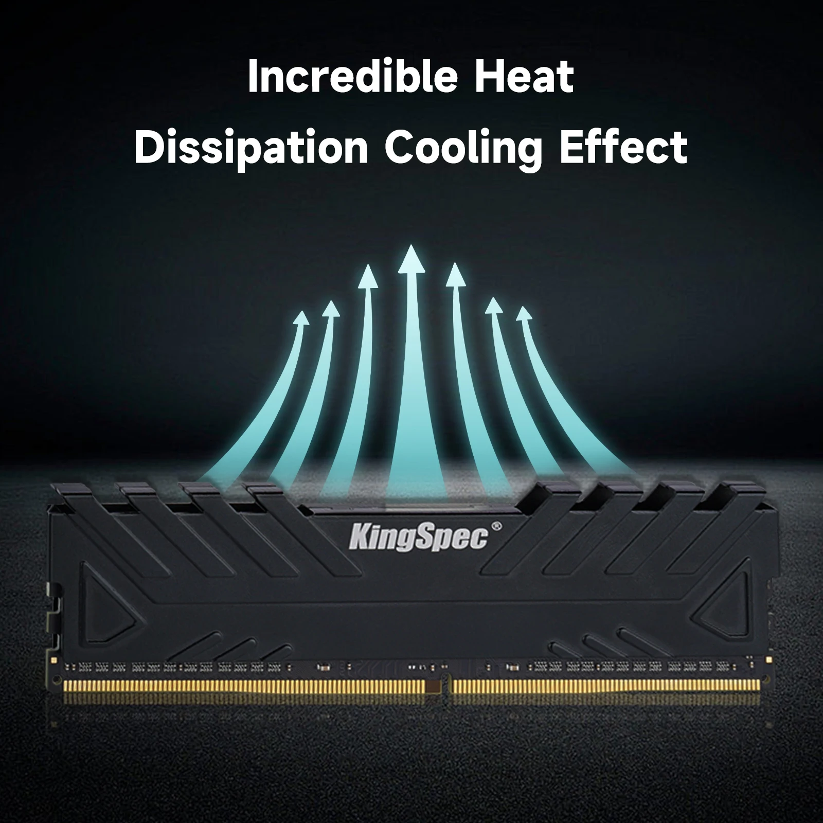 Ram com Dissipador de Calor para pc Dissipador de Calor 8gb 16gb 2666 Mhz 3200mhz Xmp Kingspec-ddr4 - Imagem 2