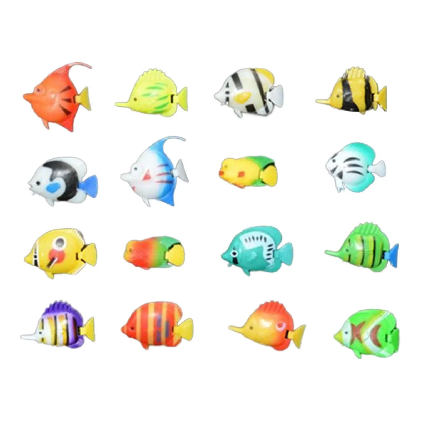 Tropical Floating Fishes Lifelike Fish Statues Set aquarium decoration For Water Filled Equipment Fish Tank Water Column Lamps 20x