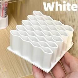 Multi - Layer Vertical Desktop Organizer - Black & White Design, Sturdy and Durable Ointment Storage Box (White - 1pc)