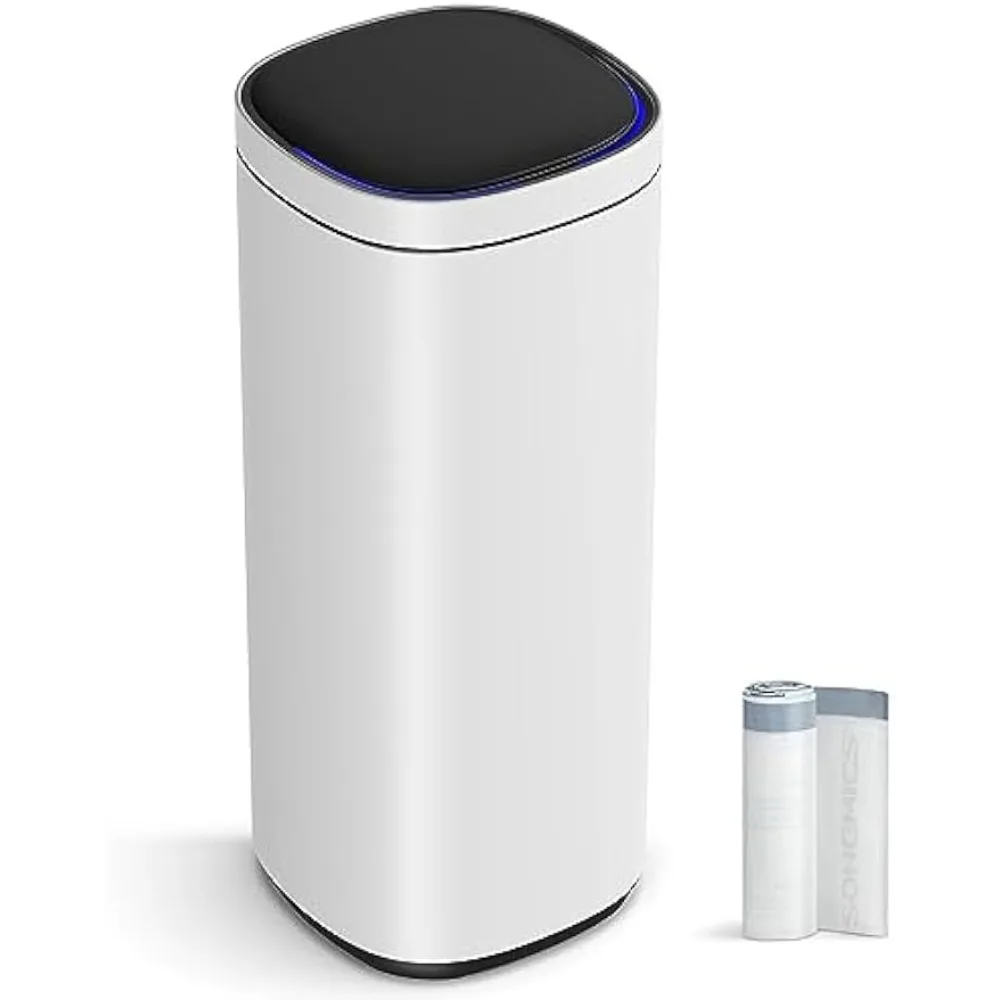 

Motion Sensor 13 Gallon Automatic Garbage Can, Multi-Colored Indicator Lights, Ozone Odor Control, Stay-Open Lid,Stainless Steel