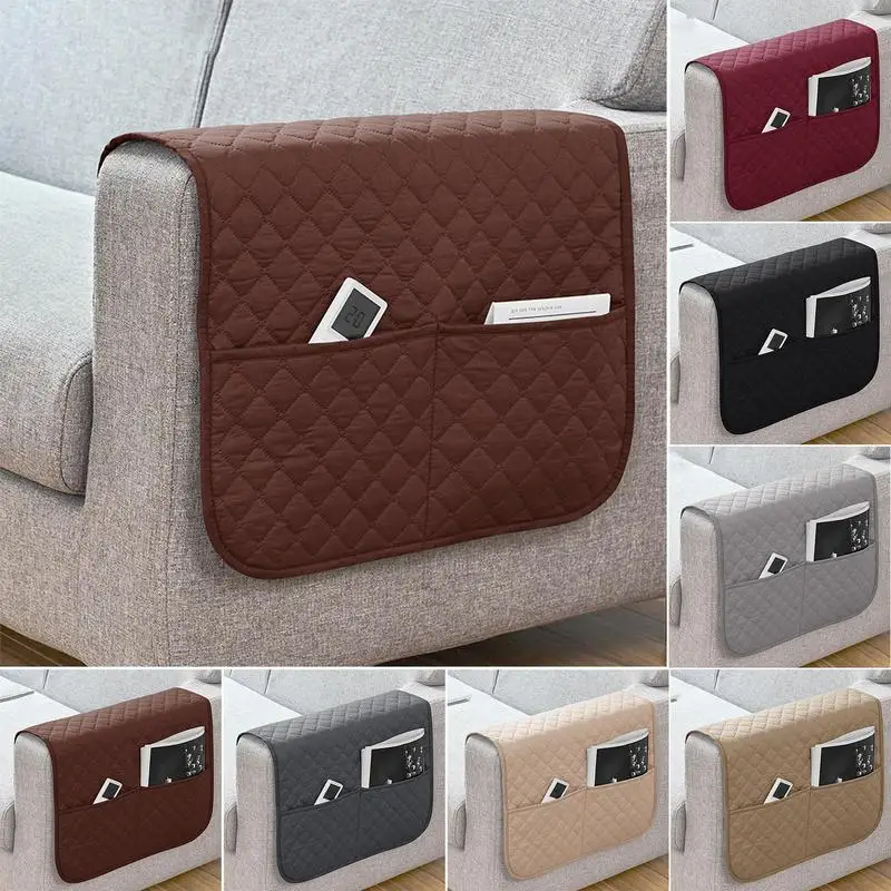 

Sofa Armrest Covers Remote Holder For Recline Water Resistant Multifunctional Soft Easy To Use Durable Anti-Slip Couch Armrest