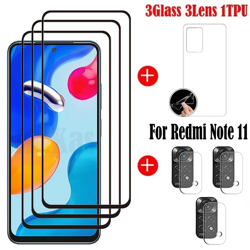 Full Glue Tempered Glass For Xiaomi Redmi Note 11 Screen Protector For Redmi Note 11s Lens Film For Xiaomi Redmi Note 11 2022 mobile tempered glass