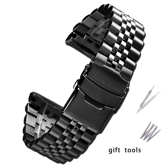 thumbnail image 1 of Correa de reloj de acero inoxidable macizo para pulsera Seiko Abalone Series Turtles Prospex SRPA21 SRP777 SRPC25 SRP773 SRP775 SRP779 22 correas, 1 of 5