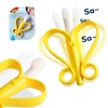Banana Baby Silicone Training Toothbrush, BPA Free Safe Toddle Teether Chew Toys, Teething Ring Silicone Chew Dental Care Toot 6