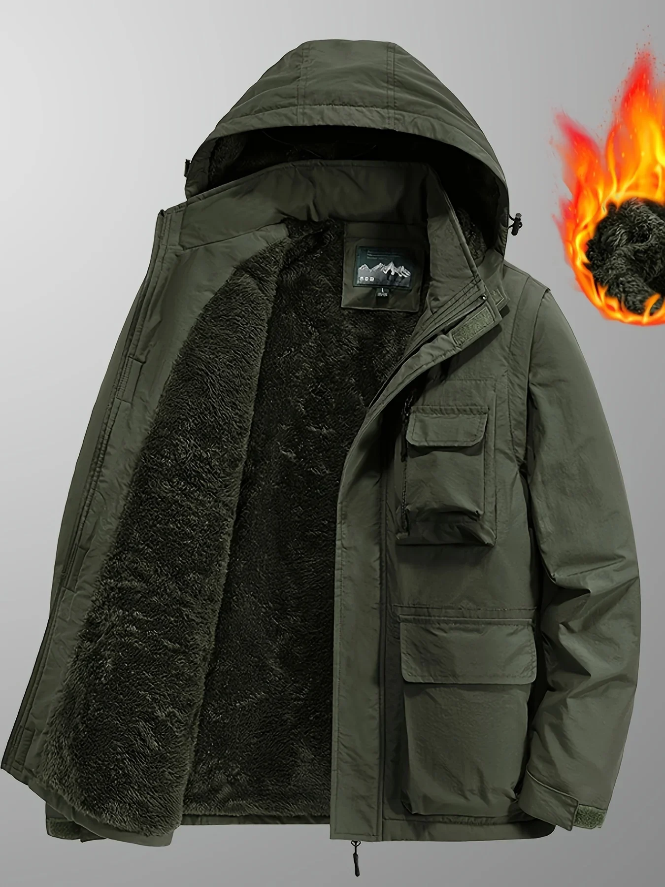 Men's Cold Jackets Military Coat Sports Sweat-shirts Winter Work Wear Golf Clothing Mens Bomber Male Parka Down Light Streetwear