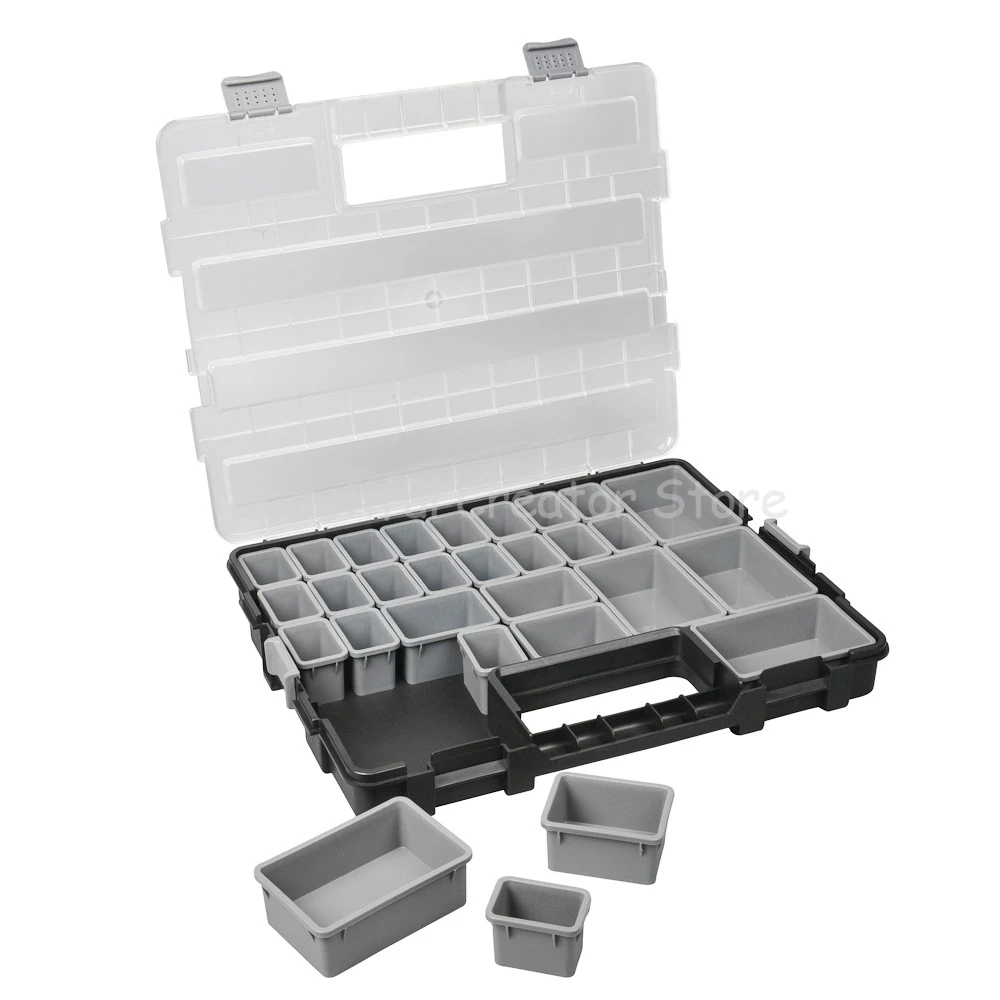 Stacked Tool Box Organizer Box Hardware Tool Storage Box Garage Plactic Organizer Tools Box Parts Box Suitcase Screws Organizer