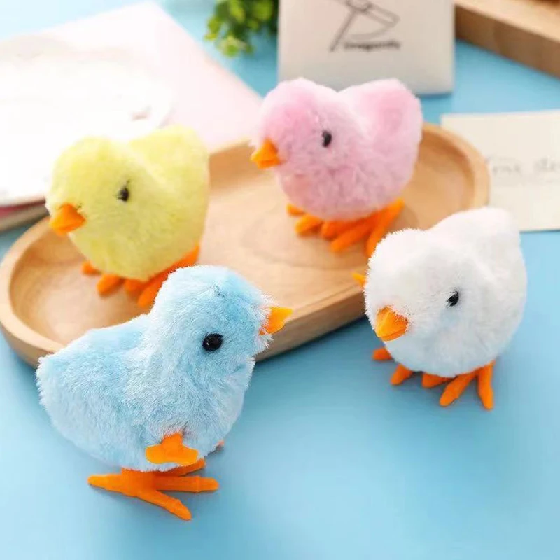 

Игрушки для домашних животных, кошек, прыгающая ходячая мультяшная плюшевая курица, заводная игрушка для кошек