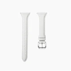 Elegant Slim Leather Bracelet for Women - 20mm/22mm Band (White 08)