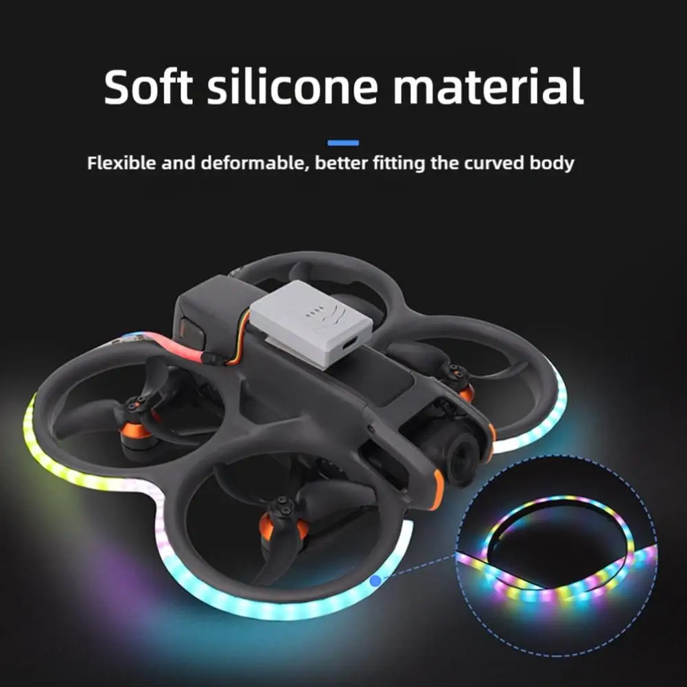 Bande lumineuse LED pour drone avec 9 modes d'éclairage contrôlés par bouton