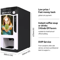 Free Spare Parts Cheap Automatic 3 Selections Instant Drink Coffee Dispenser Coin Operated Vending Machine With Cup Dispenser 2