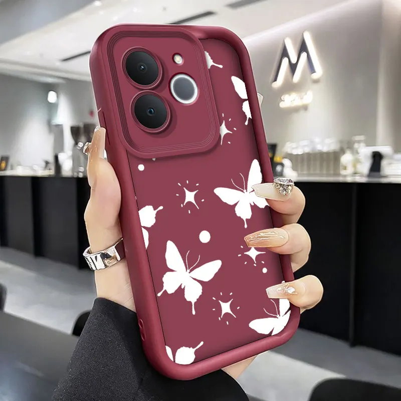 Fashionable Butterfly Design Shockproof Phone Case - Soft Silicone Protective Cover