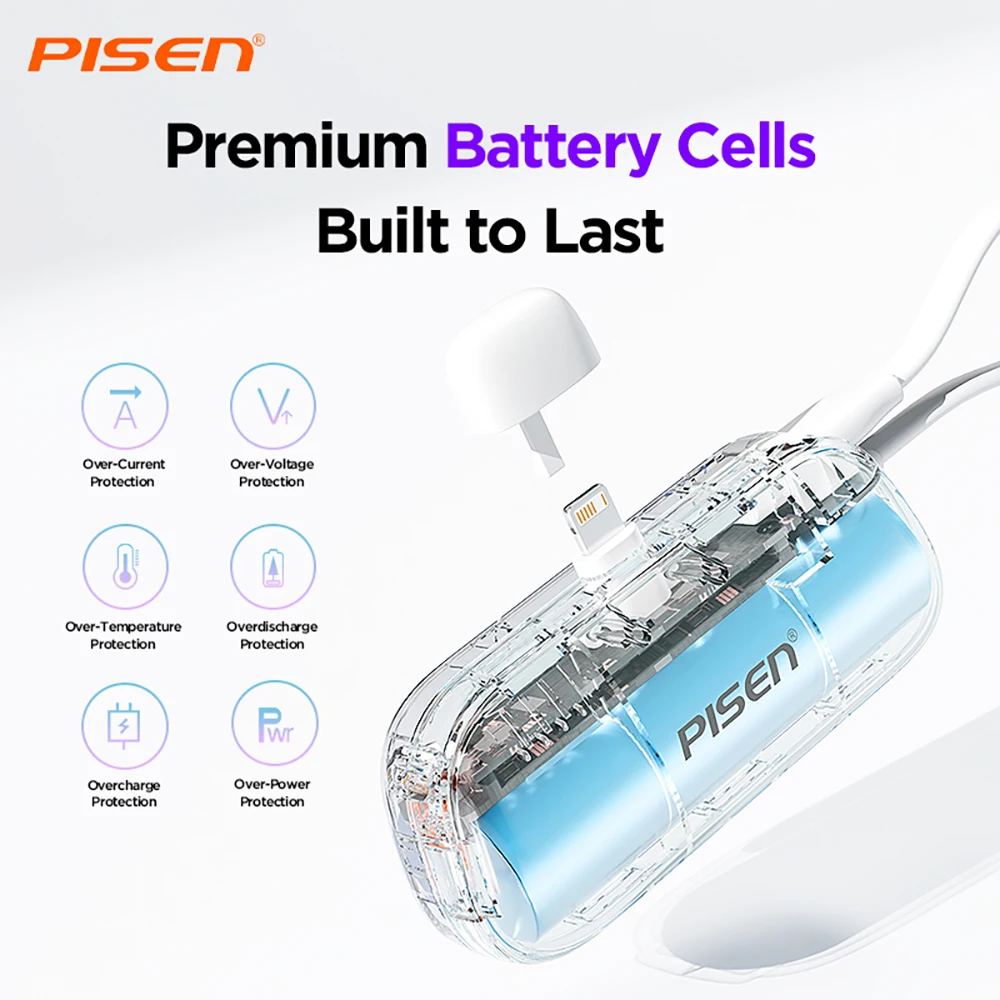 PISEN Power Bank 15W Portable Fast Charging for iPhone