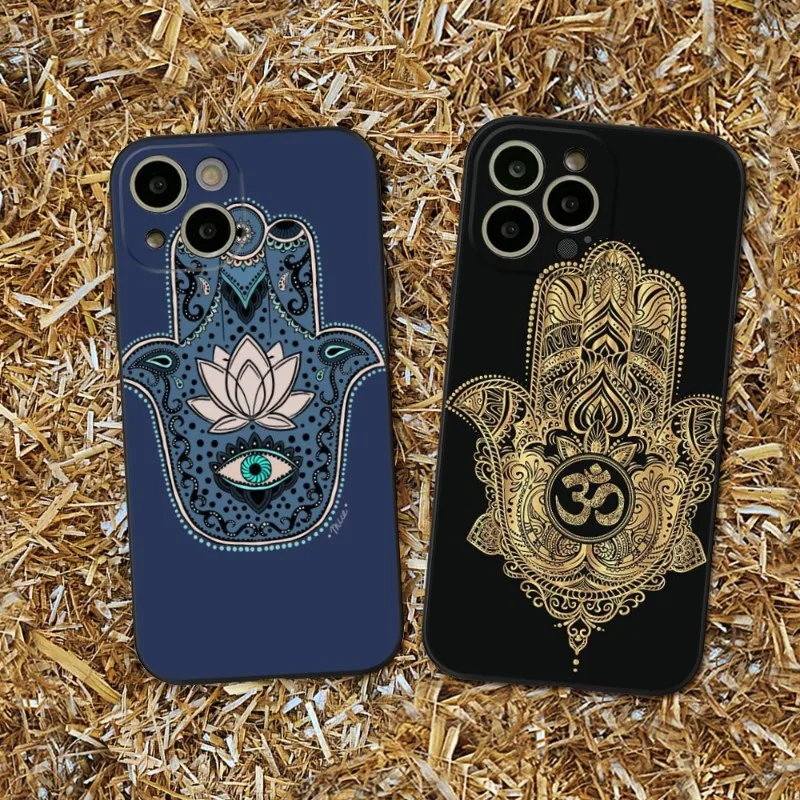 Custodia Per Telefono Hamsa Hand Of Fatima Per Iphone 7 8 Plus X Xs Xr Xsmax 11 12 13 14 Pro Promax 12 13Mini 14Plus