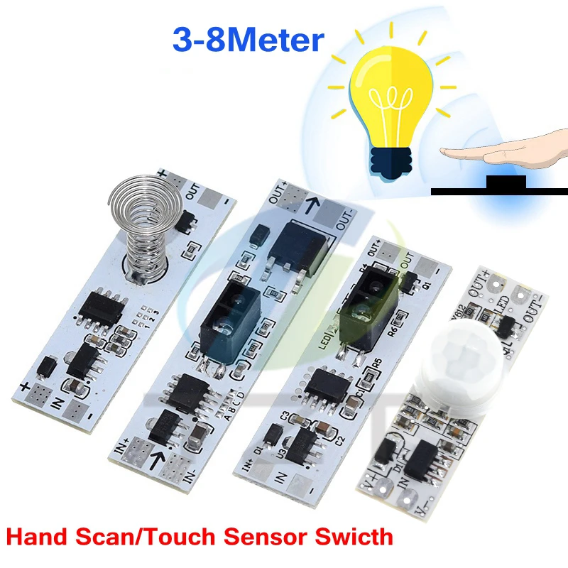 TZT Kurzstrecken-Scan-Sensor, kapazitiver Touch-Sensor-Schalter, PIR-Bewegungssensor-Schaltermodul, 3 A, konstante Spannung für Smart Home – Detail 1