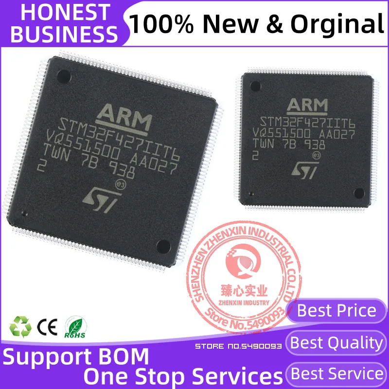 

STM32F427IIT6 Original IC Chip QFP176 ARM Microcontrollers - MCU 32B ARM Cortex-M4 2Mb Flash 168MHz CPU